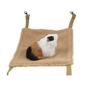 Emours Small Animal Hammock Hamster House Hanging Bed Cage Toys for Mice Rats Ferret Chinchilla and More, Brown