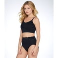 thumbnail image 4 of Women's Rhonda Shear 4220 Seamless Brief Panty with Lace Overlay (Black L), 4 of 6