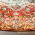 thumbnail image 3 of SAFAVIEH Monaco Toria Traditional Area Rug, Orange/Light Blue, 5' x 5' Round, 3 of 8
