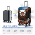 thumbnail image 4 of Kdxio Cartoon Bald Eagle USA Pattern Luggage Cover for Travel,Elastic and Durable,Fits 18-32 Inch,Anti-Scratch Suitcase Protector-No luggage included, 4 of 5