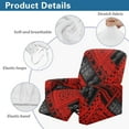 thumbnail image 5 of FUIALDOLG Red Polynesian Decor Recliner Chair Cover, 4-Pieces Stretch Recliner Covers for Reclining Couches Washable Reclining Chair Slipcover Furniture Protector for Living Room, 5 of 7