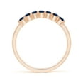 thumbnail image 2 of ANGARA Natural Half Eternity Seven Stone Sapphire Wedding Ring in 14K Rose Gold for Women (Size-2.5mm) | September Birthstone, Anniversary, Jewelry Gift for Women | Natural Blue Sapphire Ring, 2 of 8