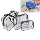 thumbnail image 1 of Bolsa de mano transparente de 3 piezas, bolsa de almacenamiento de maquillaje transparente, impermeable, con cremallera, accesorio de viaje de moda transparente, 1 of 5