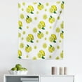 thumbnail image 1 of Kitchen Tapestry, Lemon with Slices and Leaves Summer Season Fresh Fruit Watercolor, Fabric Wall Hanging Decor for Bedroom Living Room Dorm, 5 Sizes, Yellow Hunter Green, by Ambesonne, 1 of 1