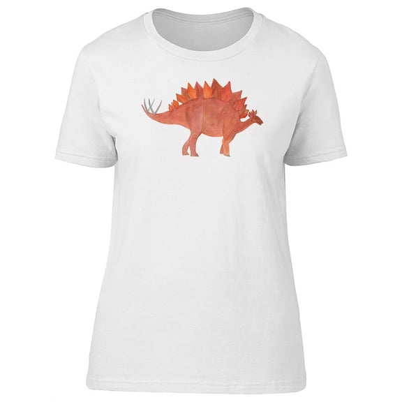 Cool Red Watercolor Dinosaur T-Shirt Women -Image by Shutterstock, Female Medium