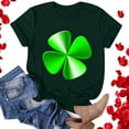 thumbnail image 1 of T-Shirt de la Saint-Patrick pour Femmes Mode Saint-Patrick Imprimé Col Rond Manches Courtes T-Shirt Décontracté Haut T-Shirts de la Saint-Patrick pour Femmes, 1 of 4