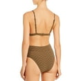 thumbnail image 4 of Red Carter SAFARI Chevron Slim Plunge Bikini Swim Top, US X-Small, 4 of 4