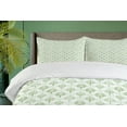 thumbnail image 4 of Ambesonne Nature Duvet Cover Set, Monochrome Rhythmic Trees, 2-Calking, White and Peacock Green, 4 of 7