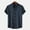 B-Navy, variant on Ecqkame Men's Casual Short Sleeve Turndown Collar Shirt Summer Top Solid Color Button Up Beach Blouse A-Black XXL