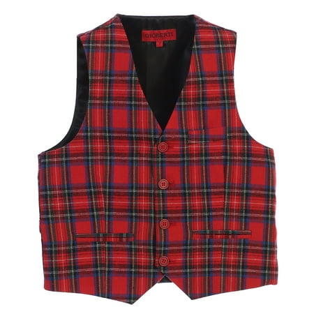Gioberti Boy's Scottish Tweed Plaid 4 Button Formal (Best Tweed Shooting Jacket)