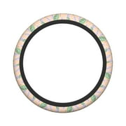 XMXY Car Steering Wheel Cover, Abstract Boho Leaves Non-Slip Jeep Truck Universal Elastic Steering Wheel Protector 15 inch
