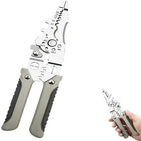 

2024 New Multifunctional Self Adjusting Wire Stripper and Cutter for Electrical Cable Cutting Crimping Tool with Cable Cutter Pliers Precision Wire Stripping Tool