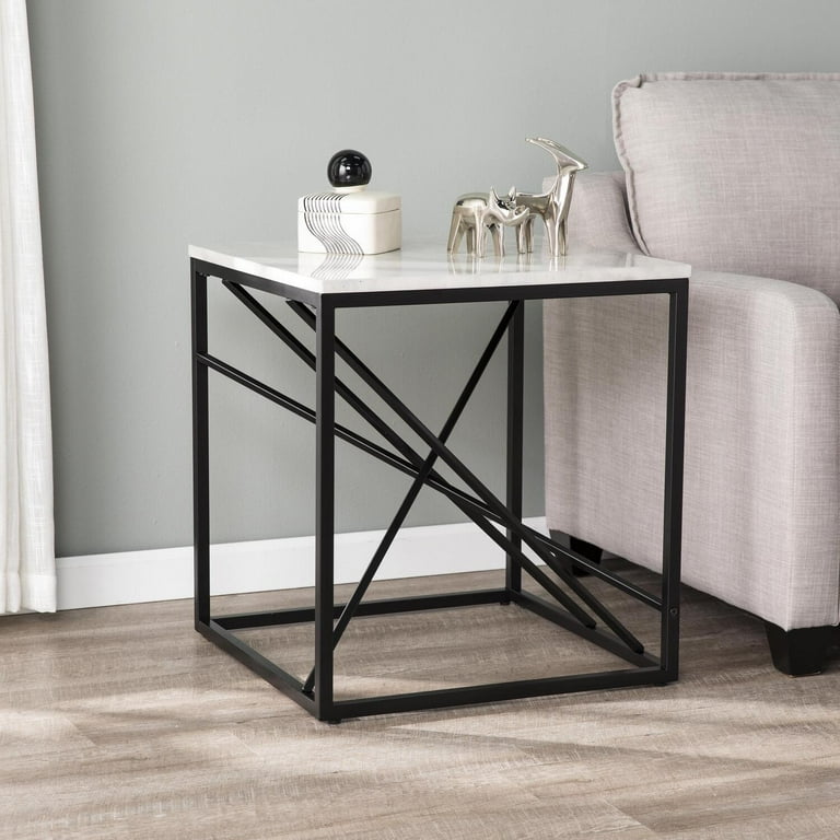 SEI Buegan Faux Marble End Table