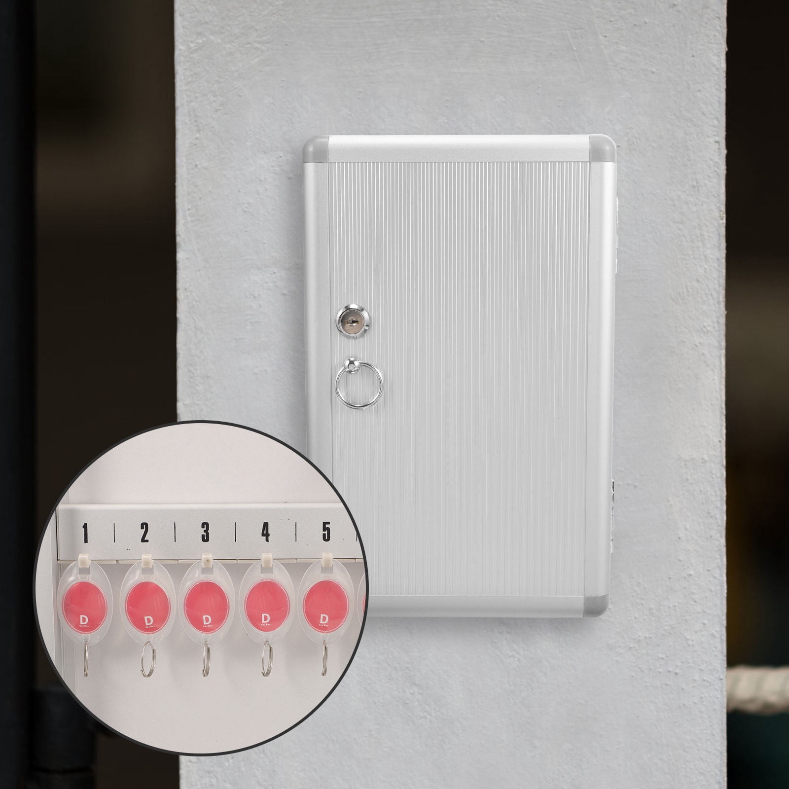 ELAYARD Wall Mounted Key Holder Secure Storage Box with Aluminum Alloy Design