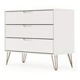 thumbnail image 2 of Rockefeller Mid-Century- Modern Dresser with 3- Drawers in White, 2 of 6