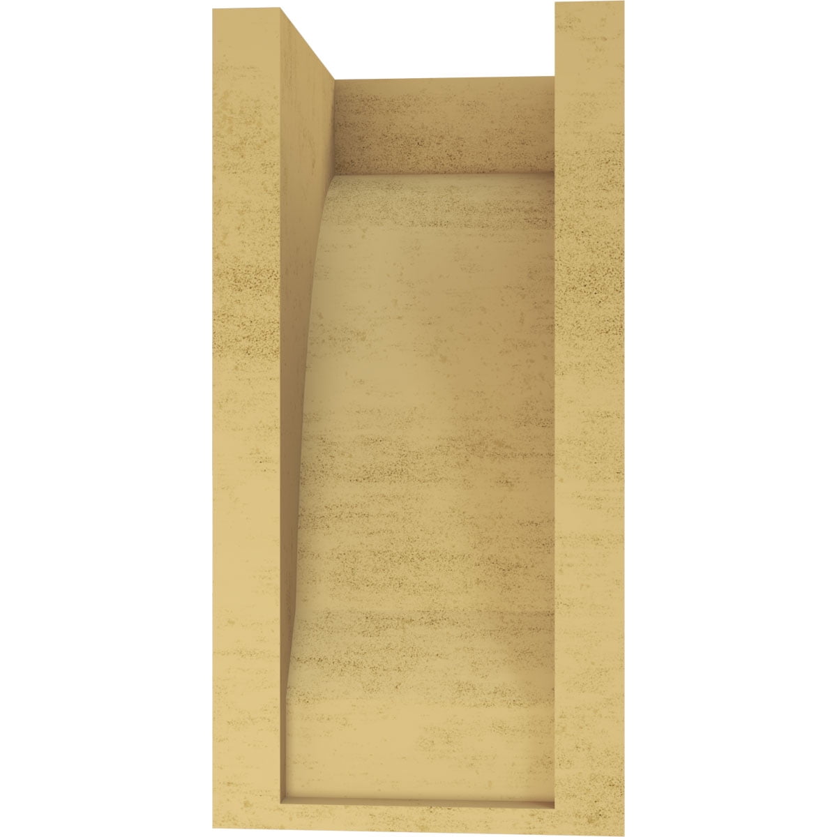 6"W x 6"D x 12"H Wide Moab Rough Cedar Woodgrain TimberThane Corbel, Primed Tan