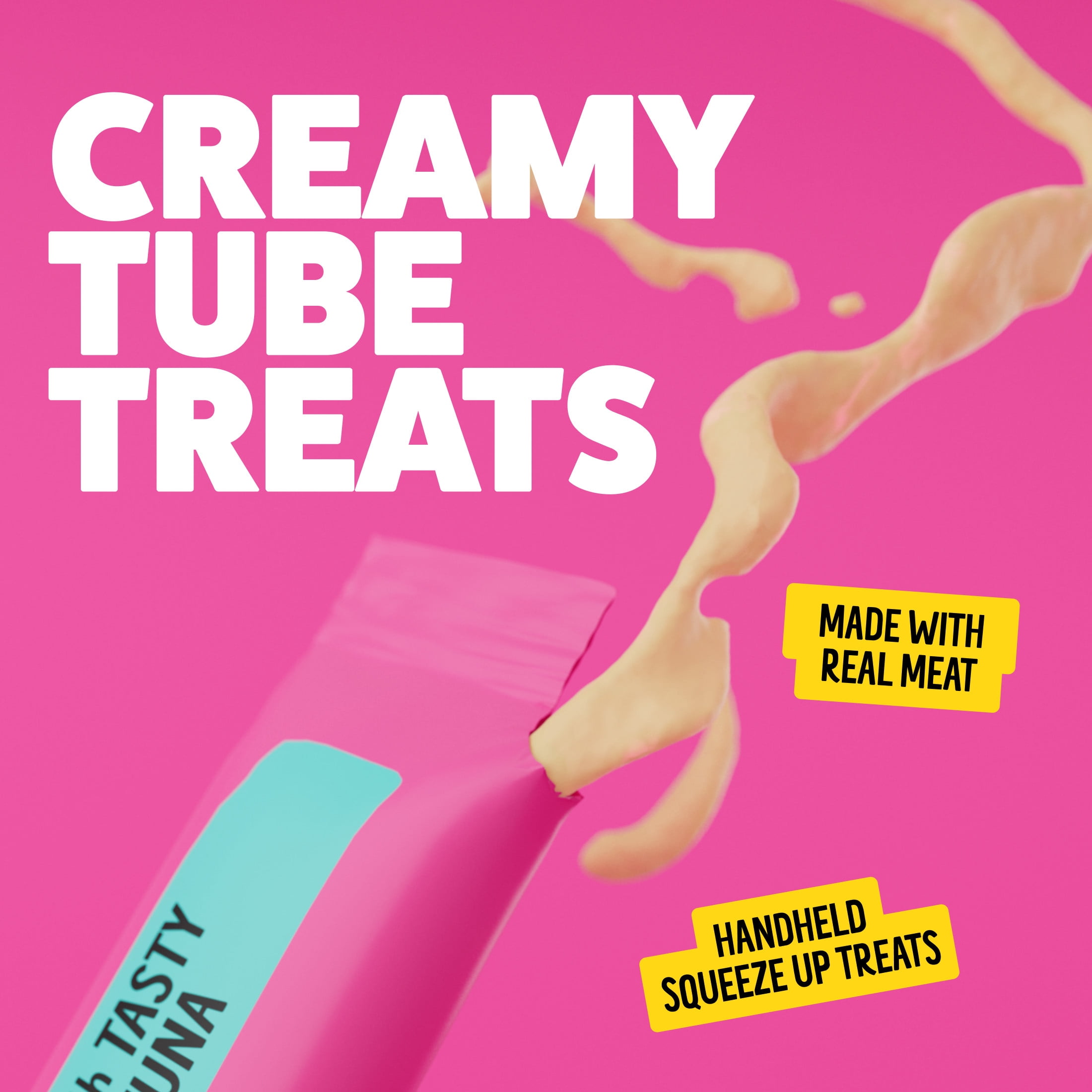 (12 pack) BONKERS Licky Tubes Tuna Flavored Wet Lickable Treats for Cats, 4 Pack