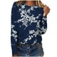 thumbnail image 2 of Pntutb - Camiseta holgada con estampado de moda para mujer, blusa de manga larga, cuello redondo, tops casuales Pntutb Pntutb-6818, 2 of 5