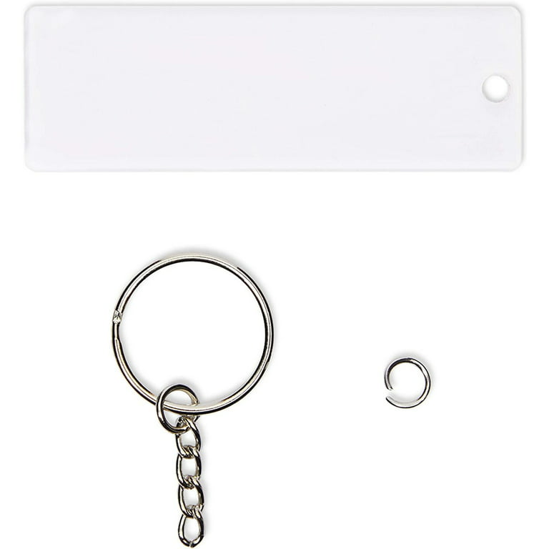 Rowphya acrylic blank keychains, rowphya 200 pcs clear keychain