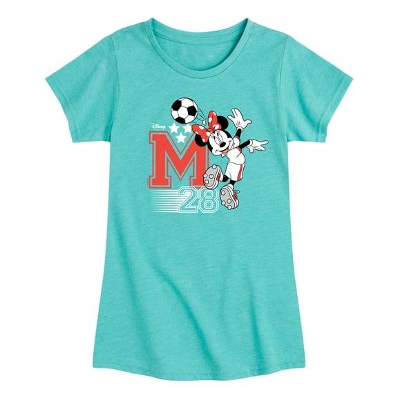 Disney - Minnie Soccer 28 - Toddler & Youth Girls Short Sleeve Graphic T-Shirt