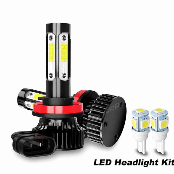 H11 LED Headlight High/Low Beam Bulbs 1800W 216000LM 6000K White 2Pcs