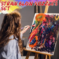 thumbnail image 2 of WM25 8 Pcs Acrylic Pouring Paint Supplies, Stainless Steel Straw Blow Nozzles Set Fluid Art T, 2 of 5