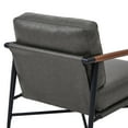 thumbnail image 5 of CHITA Mid Century Modern Accent Chair, Lounge Chair with Wood&Metal, Comfy Upholstered Arm Chairs for Living Room, Retro Gray, 5 of 9