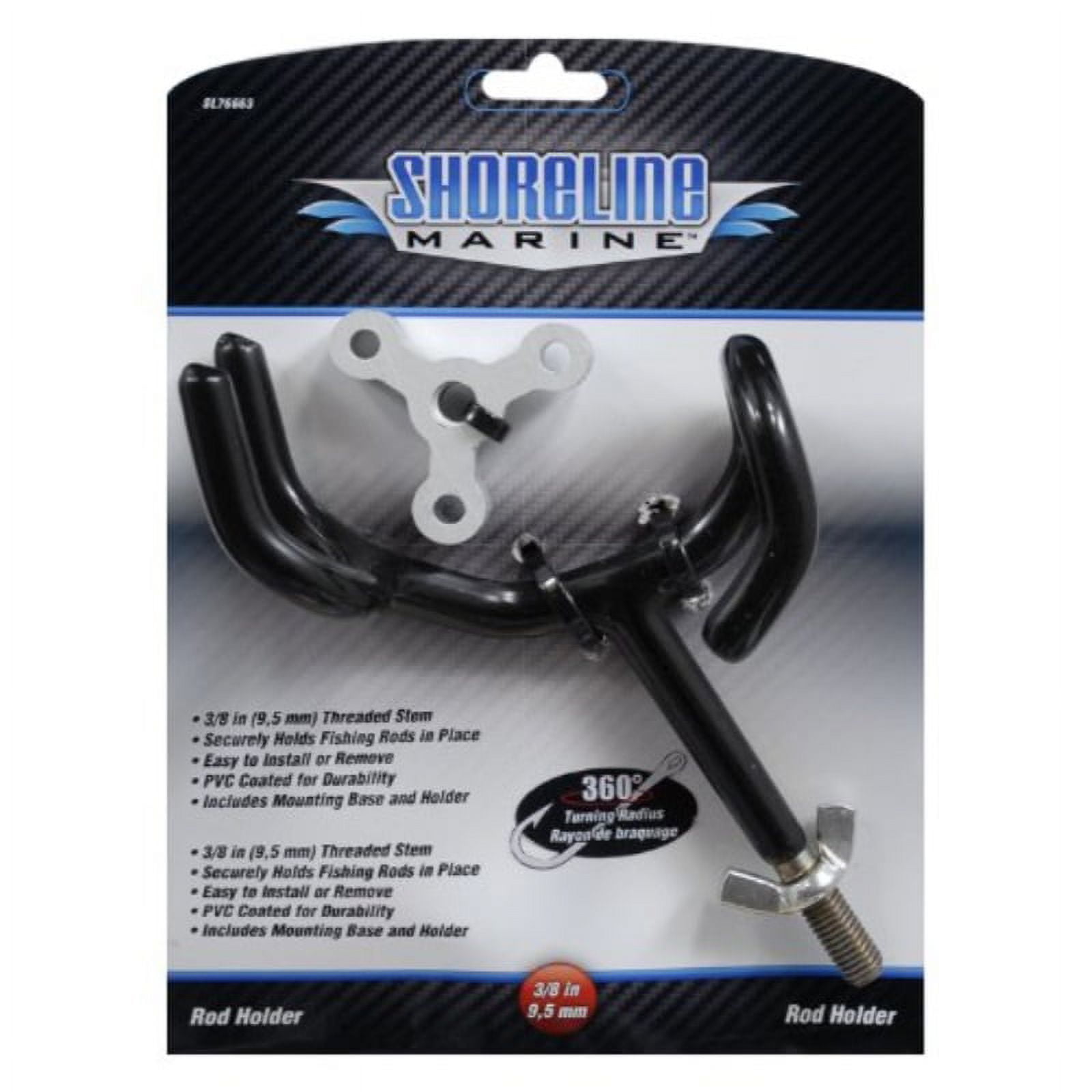 Shoreline Marine Wire Rod Holder, Black