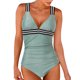 thumbnail image 1 of Gibobby Trajes de Baño para Mujer Mujeres 1 pieza WebbingTank Trajes fruncidos Vintage Up Entrenamiento atlético Traje de baño Baño Deporte Control Traje(Verde de menta,XL), 1 of 5