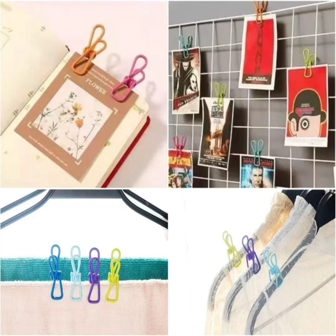 30 - Piece Set of Colorful Mini Elastic Clips: Ideal for Office Paper Organization, Home Decor & Crafting, with High - Elasticity Rubber - Coated Small Clamps