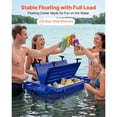 thumbnail image 2 of KFFKFF Floating Cooler, 40 QT Floating Ice Chest with Dry Storage, Wheels & Tow Rope, Premium LLDPE Amphibious Drink Cooler, Deep Blue, 2 of 9