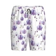 thumbnail image 3 of Picia Orchids Flowers Pajama Shorts for Men, Men's Pajama Bottoms, Sleepwear,Short Pajama Pants-X-Large, 3 of 9