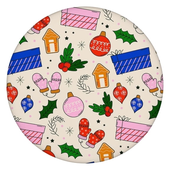 Make your Christmas celebrations special with our 52-inch round tablecover. The elastic border ensures the cloth remains perfectly positioned throughout meals and gatherings.