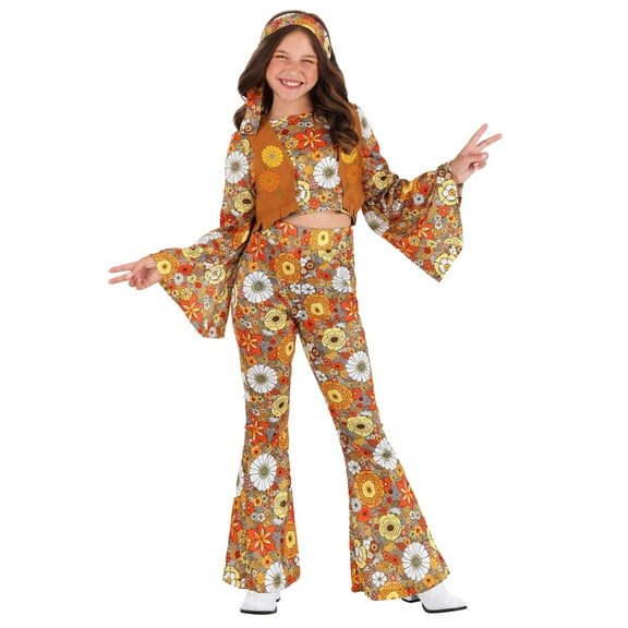 Kid's Autumn Flower Hippie Costume