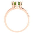 thumbnail image 4 of Solitaire Engagement Ring for Women - 2ct Natural Peridot in 18K Rose Gold Promise Ring, 4 of 6