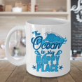thumbnail image 3 of The Ocean Is My Happy Place Typography With Graphic Blue Wave Coffee & Tea Gift Mug Cup For A Beach Lover, Ocean Lover, Surfer, Scuba Diver, Sailor, Cruiser, Traveler, Boat Owner, Fisherman And Angler, 3 of 4
