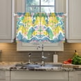 thumbnail image 2 of Yayeee Kitchen Curtains Tier Pair Light Filtering 27"x36" Rod Pocket Short Cafe Window Panel, Yellow Mountains, 2 of 7