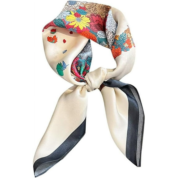 CAILDANL 100% Pure Mulberry Silk Scarfs 27"x27" Square Scarf Women Neckerchief Headscarf hair scarf bandana Gift Packed