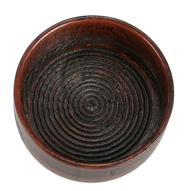 Natural Wooden Small Men Shaving Brush Bowl Shaving Mug Shave Cream