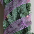 thumbnail image 2 of Northlight Pack of 12 Purple Glittering Christmas Wired Craft Ribbons 2.5" x 120 Yards, 2 of 2