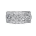 thumbnail image 4 of Lafonn Classic Sterling Silver Platinum Plated Lassire Simulated Diamond Hugs & Kisses Eternity Ring (2.34 CTTW), 4 of 5
