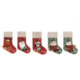 thumbnail image 1 of Juego de 5 medias navideñas grandes de 18 pulgadas para colgar en la chimenea con puños de felpa, Papá Noel, muñeco de nieve, reno, elfo para decoración navideña, decoración del árbol de Navidad, 1 of 4