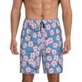 thumbnail image 3 of Lsque Orchids Flowers Mens Sleep Pajama Shorts,Short Pajama Pants, Cotton Ultra-Soft Knit-X-Large, 3 of 9