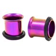 thumbnail image 2 of (PL) Rainbow Titanium O-Ring Plugs/Gauges/Tunnels 2 Pieces (1 Pair) (B/3/1/3) (4g (5mm)), 2 of 2
