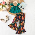 thumbnail image 5 of 5T Baby Girls Clothes 5T Girls 2PCS Outfits Set Toddler Girls Sleeveless Top Pants Set Green, 5 of 6