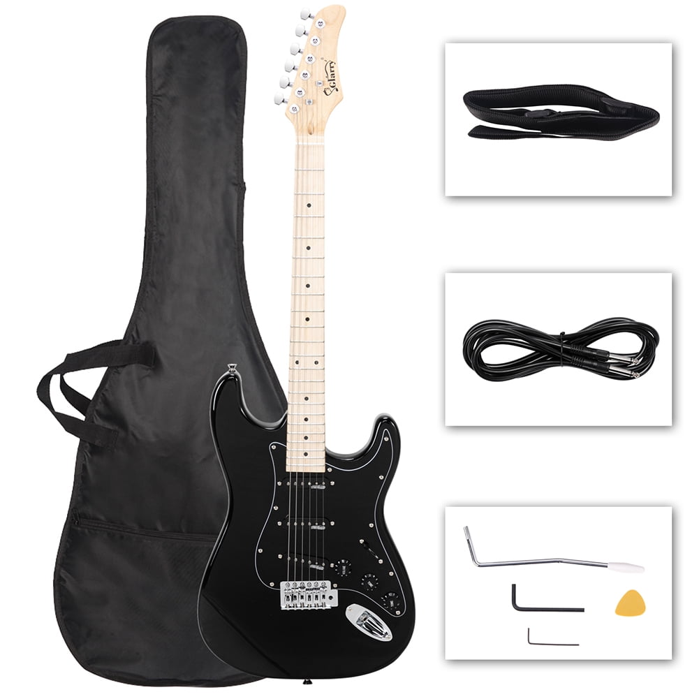 Lowestbest Glarry GST II Upgrade Electric Guitar, With Updated Version Pickup, Canadian Maple Fingerboards, Bone Nut Black Lowestbest Glarry GST II Upgrade Electric Guitar, With Updated Version Pickup, Canadian Maple Fingerboards, Bone Nut Black