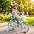 thumbnail image 2 of Costway 16" Kids Bike Toddler Bicycle with Training Wheels Hand & Coaster Brakes Handlebar Blue, 2 of 10