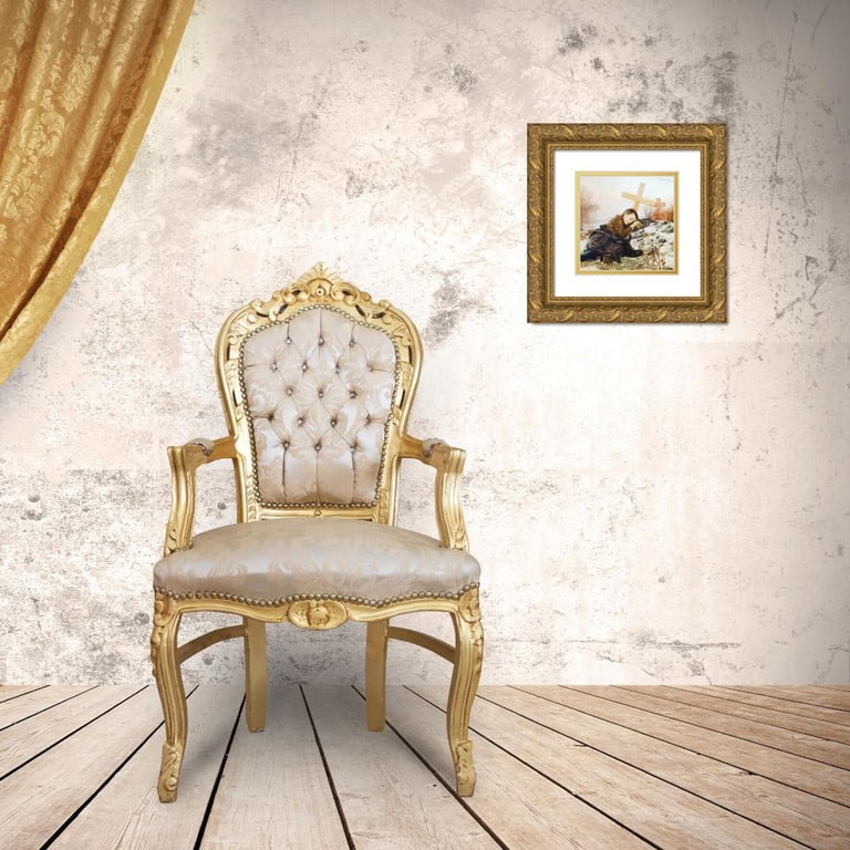 Uroš Predić 15x15 Gold Ornate Wood Frame and Double Matted Museum