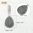 thumbnail image 2 of 8Pack Pesas para mantel en forma de gota de agua de mármol con clip de metal, gris oscuro, 2 of 7