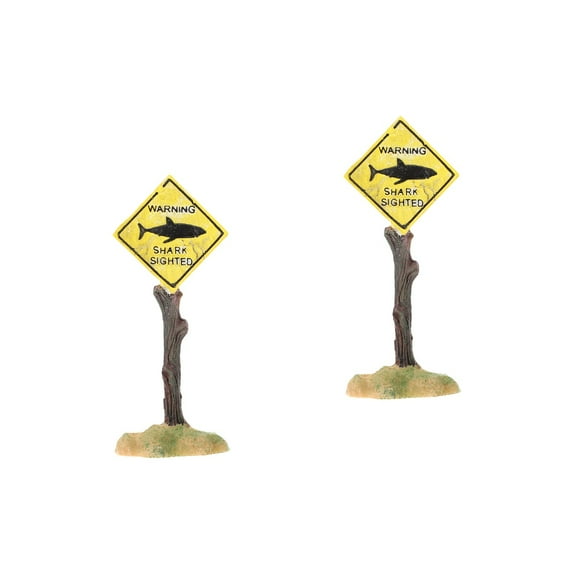 Raindrops 2 pcs  Aquarium Decoration Funny Aquarium Warning Sign Micro Landscape Ornament